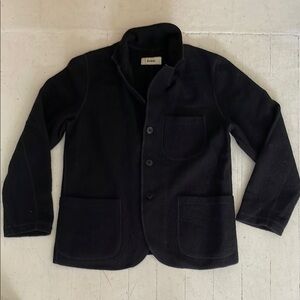 Buck Mason Stylish Merino Wool Black Blazer with Pockets
